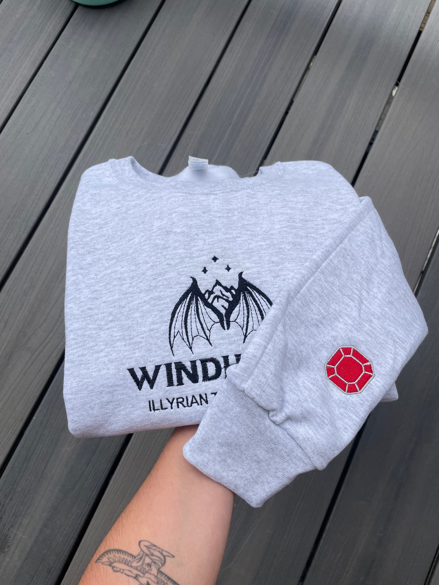 Windhaven Training Camp Embroidered Crewneck Sweatshirt - ACOTAR