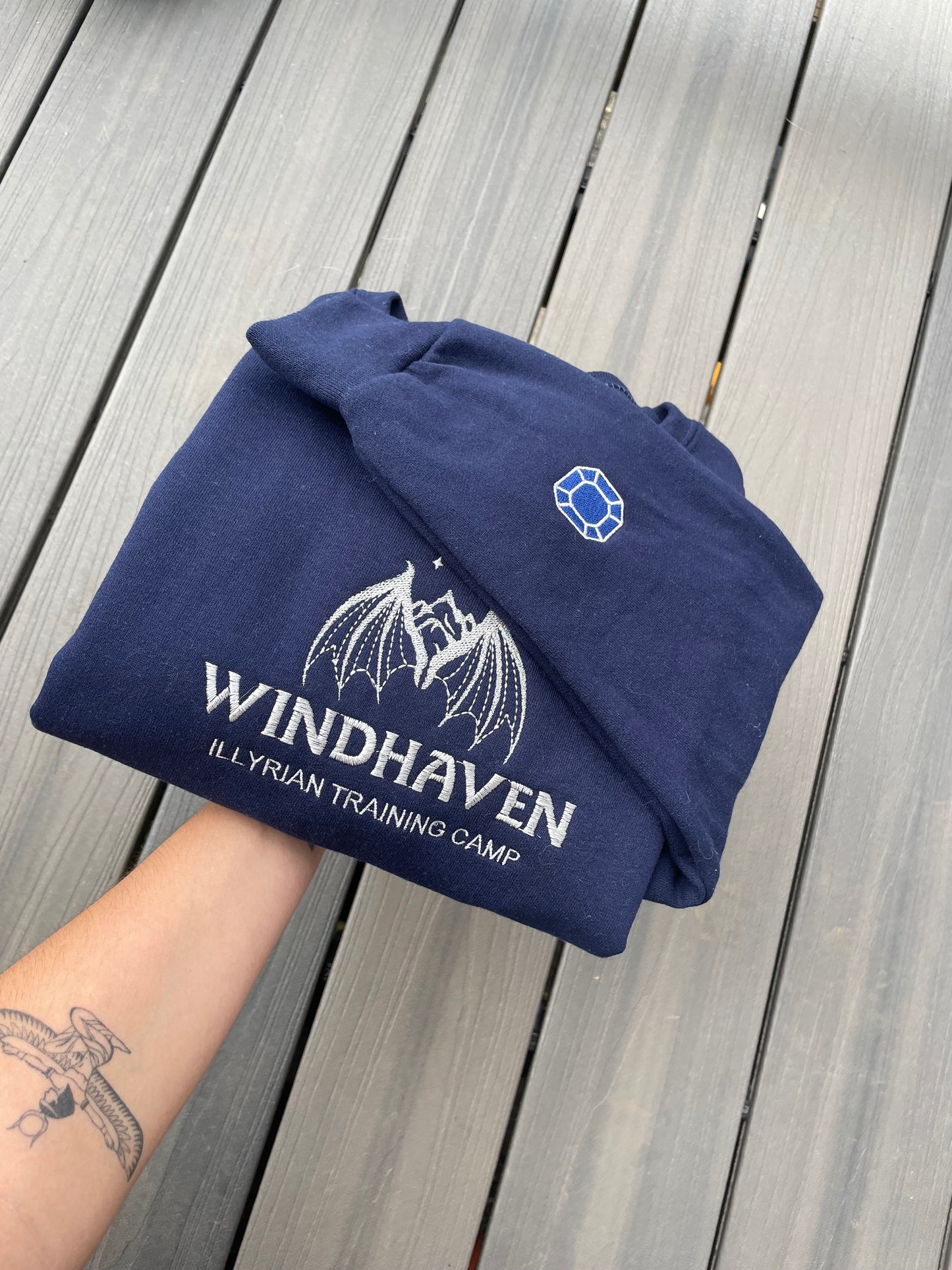 Windhaven Training Camp Embroidered Crewneck Sweatshirt - ACOTAR