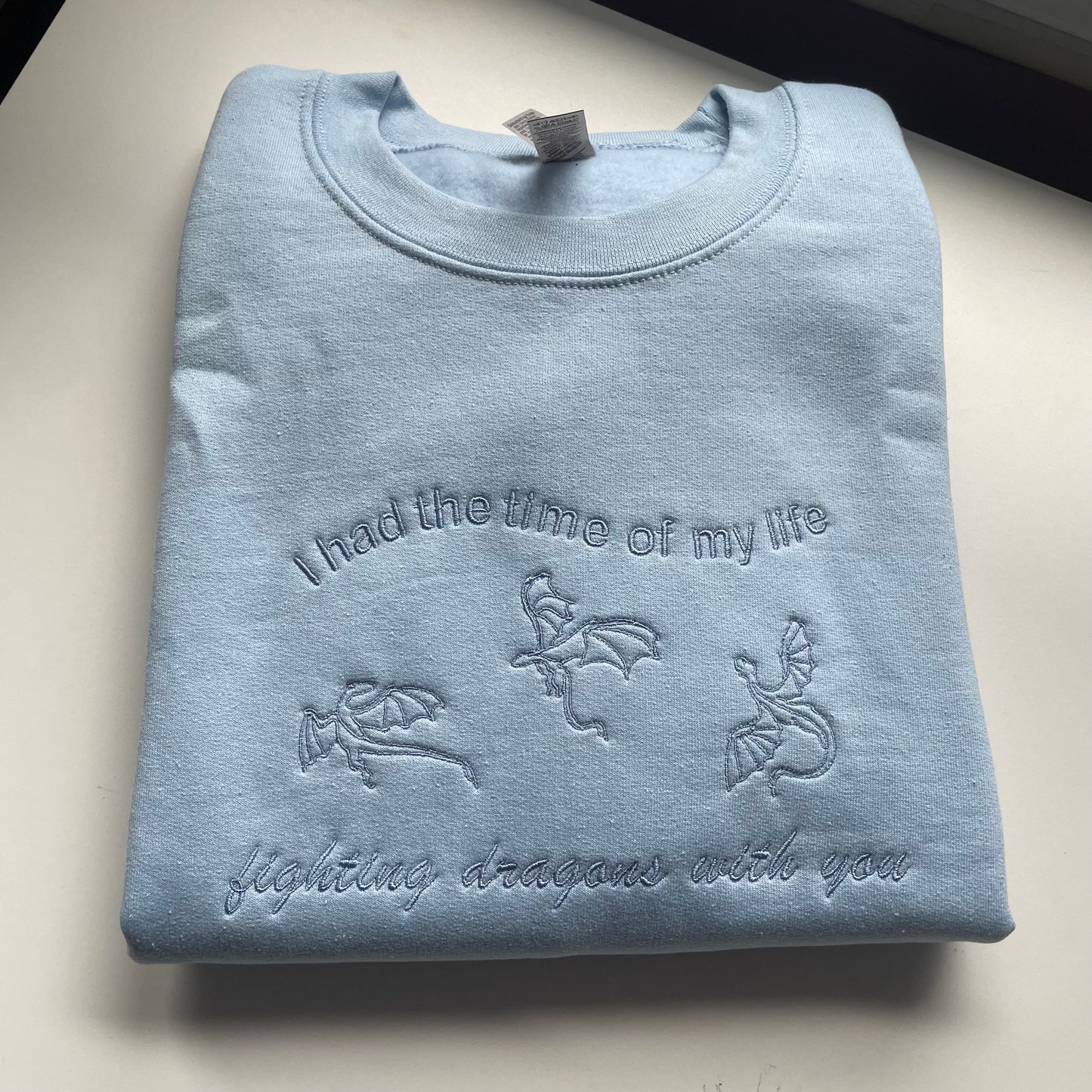 long live embroidered crewneck (speak now)