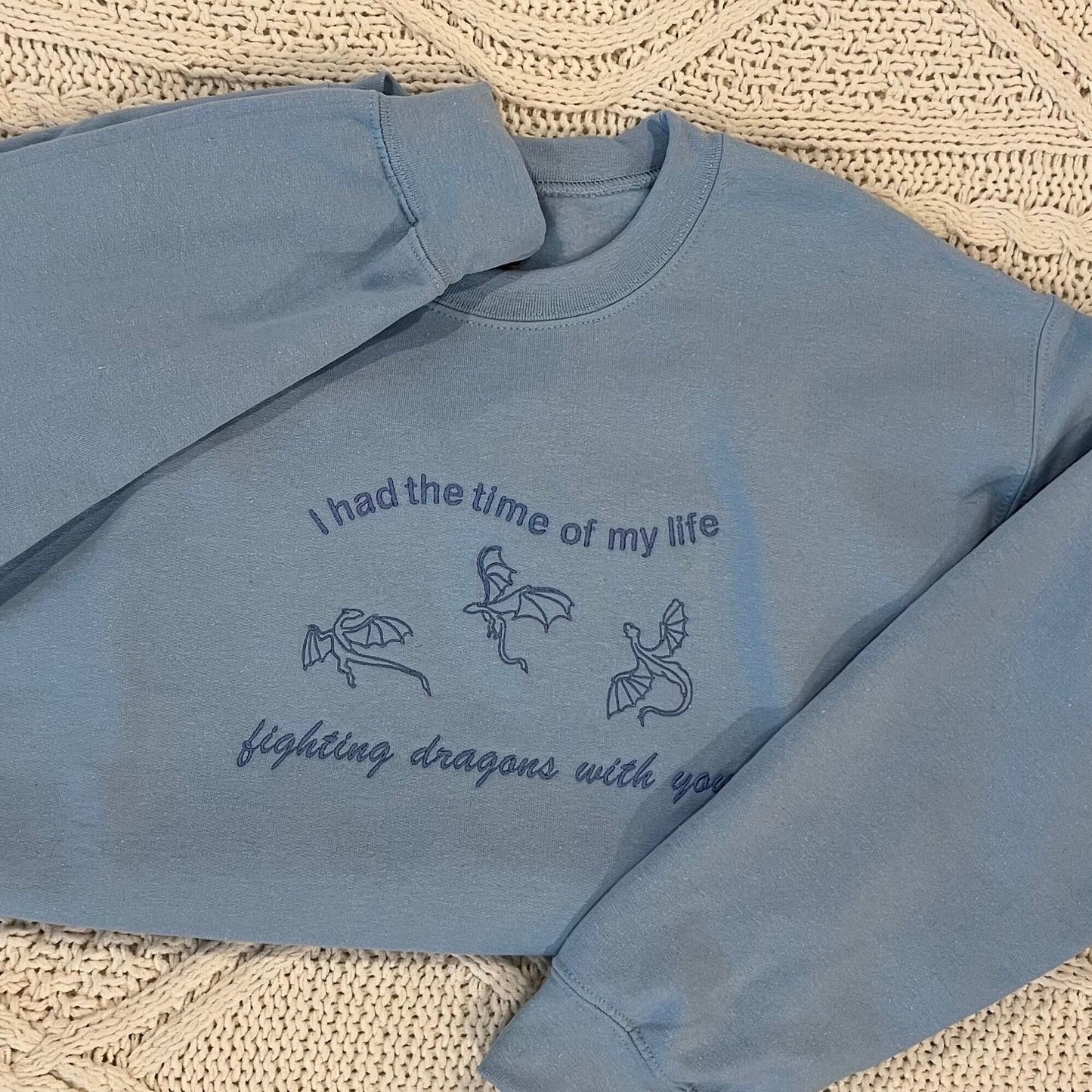 long live embroidered crewneck (speak now)